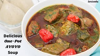 Cook a ONEPOT AYOYO Soup with me  Ademe  Ewedu  Tuo zaafi [upl. by Argela86]