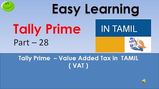 Tally Prime  Value Added Tax in TAML  VAT   Part 28 [upl. by Ilene331]