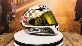 SHOEI Xspr pro Marquez Motegi 4 TC1 gold visor [upl. by Blancha]