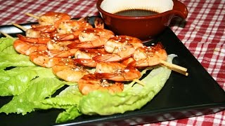 Рецепт  Жареные креветки на шпажках Shrimp [upl. by Rosabella]