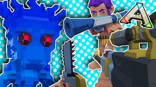 PixARK  EVERY WEAPON GUN TOOL amp WAND IN THE GAME DRILL TREANT TOWER DEFENSE  Pix ARK Gameplay [upl. by Aynotel]