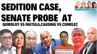 SEDITION CASE SENATE PROBE AT QUIBOLOY VS MATULA CAUSING VS COMELEC 10 AM MANILA TIME [upl. by Martsen]