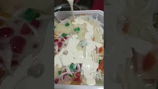 buko salad buko salad recipe panlasang pinoy buko salad with fruit cocktail fypシ゚viral fyp [upl. by Ahael]