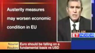 Nouriel Roubini External imbalances hitting Eurozone [upl. by Lobell438]