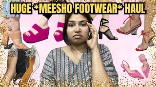 HUGE MEESHO FOOTWEAR HAUL  Starting from ₹420  Meesho Haul  HeyItsAanchal [upl. by Philbin]