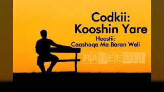 Kooshin Yare  Caashaqa Ma Baran Weli Lyrics [upl. by Tobiah]