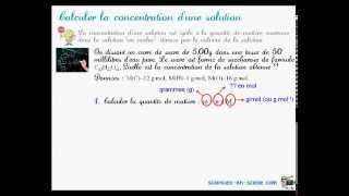 Calculer la concentration molaire dune solution [upl. by Gujral]