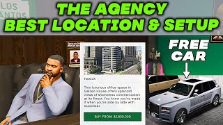 GTA 5 Online THE AGENCY Best Location amp SETUP Tutorial New Garage amp Free Car to Use THE CONTRACT [upl. by Aelegna342]