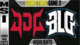 JDG vs BLG Highlights Game 2  MSI 2023 GRAND FINAL Day 12  JDG Esports vs Bilibili G2 [upl. by Darooge]