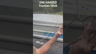 How to tie a ONE HANDED Truckies Hitchoutdooracademyaustralia fyp survival bushcraft [upl. by Irmo162]