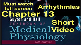 GuytonHall Chapter 13 Arrhythmias Short video physiology lecture notes MD DO MBBS Medical student [upl. by Nanyk493]