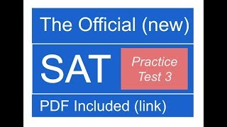 New SAT  Official Exam  Math Section 3 [upl. by Esten]