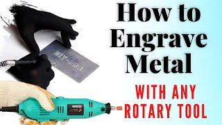 How To Engrave Letters amp Polish Metal With any Rotary Tool  SIMPLE ENGRAVING on metal [upl. by Munmro888]