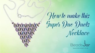 How to make this Super Duo Duet Triangle Pendant  Seed Beads [upl. by Assela833]