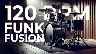 Funk Fusion Fire HighEnergy Drum Loop in 120 BPM 44  Level Up Your Practice 3 [upl. by Ssew]