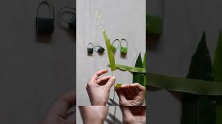 Mini mango leaf bagHow to make cute mango leaf bag leaftcraft viral trending [upl. by Knight638]