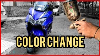 Suzuki Burgman Color Change  satisfying paint job done  babancha [upl. by Ayahsal]