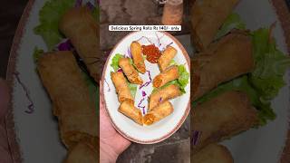 Delicious spring rolls Rs 140 only springroll youtubers foodieslover indiancuisine delicious [upl. by Arrad44]