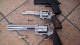 AIRSOFT 029 joules vs 357 magnum vs 500 SampW magnum revolver handgun [upl. by Fedak]