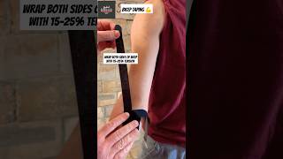 Try this Kinesiology Taping technique for bicep to help with recovery 💪🔥pain workout biceps [upl. by Junie]