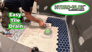 How to Tile a HYDROBLOK Shower Pan [upl. by Mairim]