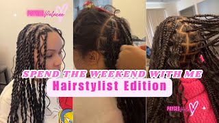 Weekend vlog HAIRSTYLIST edition [upl. by Gnim]