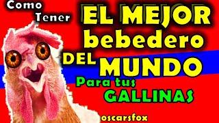 BEBEDEROS PARA GALLINAS 🚀 mejore la CALIDAD del AGUA DIY oscarsfox [upl. by Aivital]