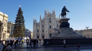 Walking tour of Milan Italy December 2023 [upl. by Abbotsun]