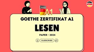 Goethe Zertifikat A1 Reading Exam ModellTest Paper mit Antworten  German Exam 2024 [upl. by Lightfoot]