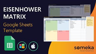 Eisenhower Matrix Google Sheets Template  Priority Matrix Spreadsheet [upl. by Adriena792]