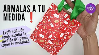 Cómo hacer BOLSAS de REGALO de Papel con medidas 🤷 bolsasderegalo paperbags [upl. by Adner390]