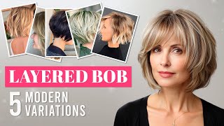 LAYERED BOB VARIATIONS Elevate Your Look with Textured Layers [upl. by Nash]