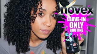 Leavein Conditioner ONLY Curly Hair Styling Routine using Novex HairCare [upl. by Eramat]