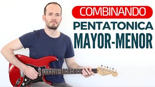 Cómo Mezclar Pentatónica Mayor Y Menor en Solos Guitarra  Blues Guitar Lesson [upl. by Earlie733]