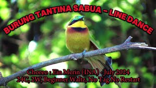 BURUNG TANTINA SABUA  LINE DANCE  Choreo  Ein Merin INA  July 2024 [upl. by Oeak]