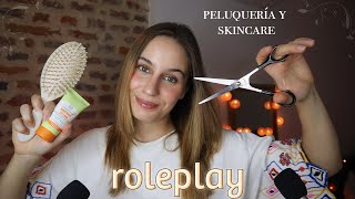 ASMR Te lavo el pelito y la cara ✂️🧼 Peluquería y skincare relajante RP español [upl. by Niraa]