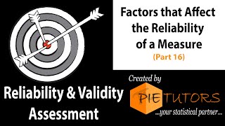 Factors that Affect the Reliability of a Measure Part 16 of the Course  wwwpietutorscom [upl. by Derinna]