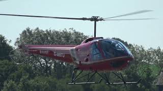 ENSTROM 280FX SHARK GMRTJ LANDING AT SHOBDON AIRFIELDROTORS AND MOTORS EVENT 2872024 [upl. by Naillij]