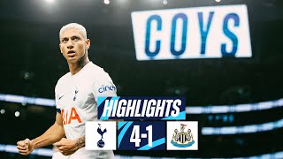 TOTTENHAM HOTSPUR 41 NEWCASTLE UNITED  PREMIER LEAGUE HIGHLIGHTS  RICHARLISON AT THE DOUBLE [upl. by Quintessa]