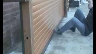 Roller Garage Door Security  SWS Seceuroglide Excel Kick Attack Demonstration [upl. by Abell]