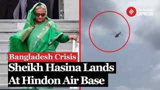 Bangladesh Crisis Sheikh Hasina Arrives in India At Hindon Air Force Base [upl. by Anaujahs]