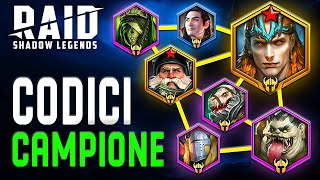 33 CAMPIONI GRATUITI 🔥 Codici dei Campioni Raid Shadow Legends 🔥 ITA 2024 [upl. by Alcus]