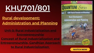 Rural Industrialization  Gandhian Approach to Rural Industrialization [upl. by Adnoral696]