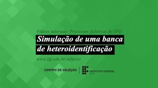 Vídeo 06 Simulação de uma banca de heteroidentificação [upl. by Eimmaj]