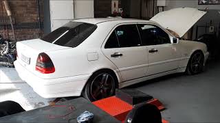 W202 MercedesBenz C250 Turbodiesel Compound Dyno [upl. by Ayit]