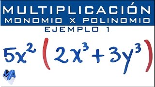 Multiplicación de expresiones algebraicas  Monomio por polinomio  Ejemplo 1 [upl. by Dulci]