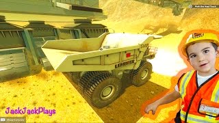 Giant Machines Truck Game for Kids  Excavator amp Dump Truck Simulator Pretend Play  JackJackPlays [upl. by Hutchinson59]