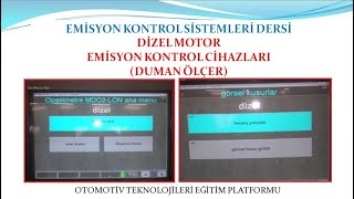 DİZEL MOTOR EMİSYON KONTROL CİHAZLARI DUMAN ÖLÇER [upl. by Ahsiugal]