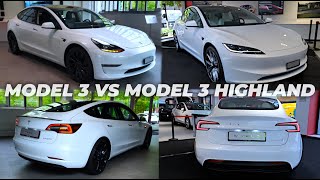 Tesla Model 3 VS Tesla Model 3 Highland [upl. by Olnek]