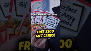 💥💰🦃 FREE 200 GIFT CARD GIVEAWAY FOR THANKSGIVINGshorts food giveaway pizza [upl. by Inesita]